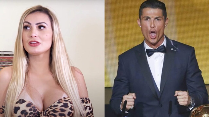 Andressa Urach và Ronaldo từng đi lại.